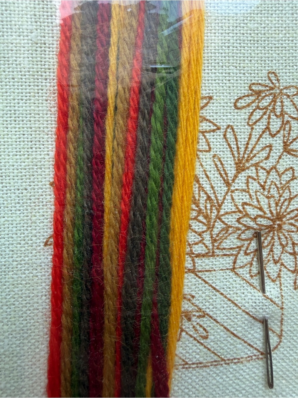 NOS Vintage Jiffy Stitchery Marigolds Crewel Kit Sunset Designs 257A New - Picture 3 of 5